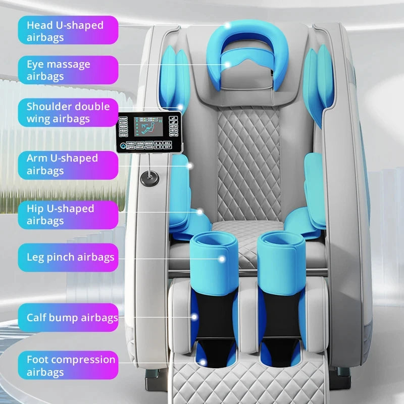 UKL-103-Fully Automatic Massage Chair, Bluetooth Heating, HiFi, Zero Gravity, Russian Control Screen, Diversification Roller, Lo