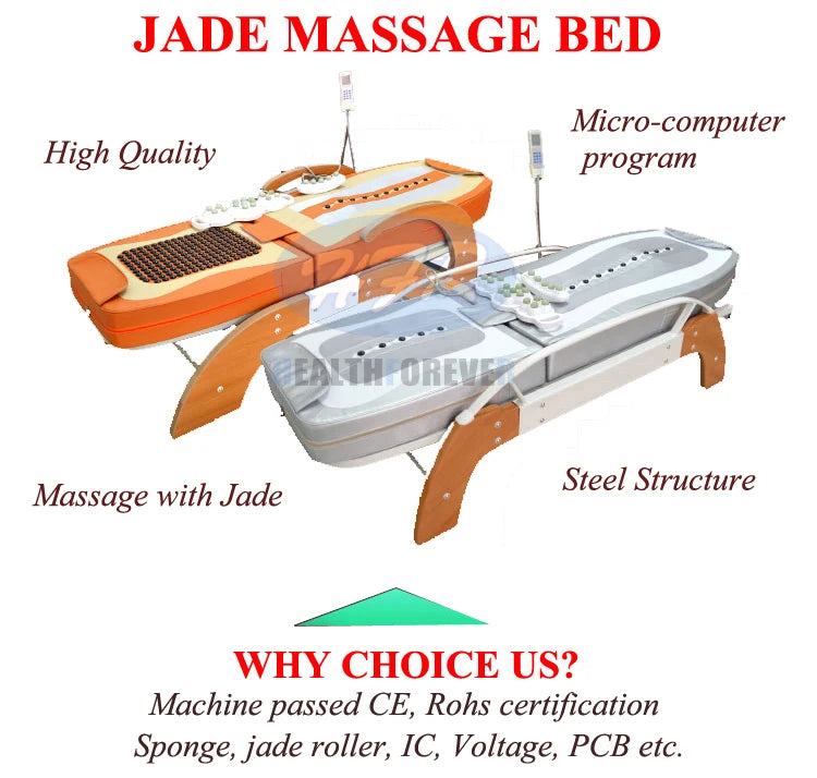 Jade Massage Bed Best Warm LCD Automatic Electric Rolling Jade Stone Thermal Heat Massage Bed Ceragem With jade bed massage