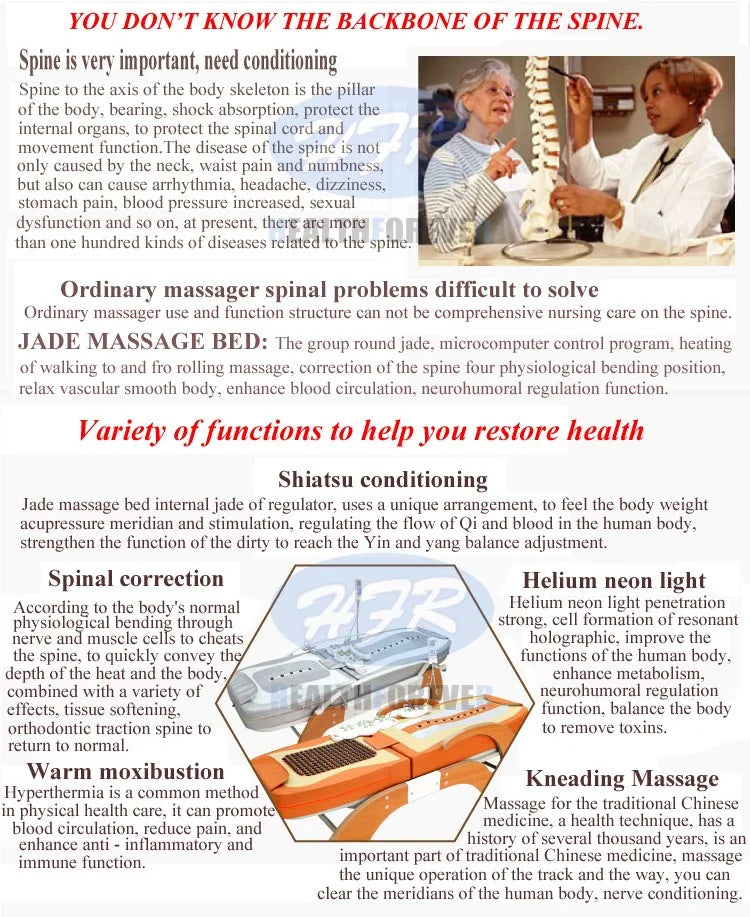 Jade Massage Bed Best Warm LCD Automatic Electric Rolling Jade Stone Thermal Heat Massage Bed Ceragem With jade bed massage