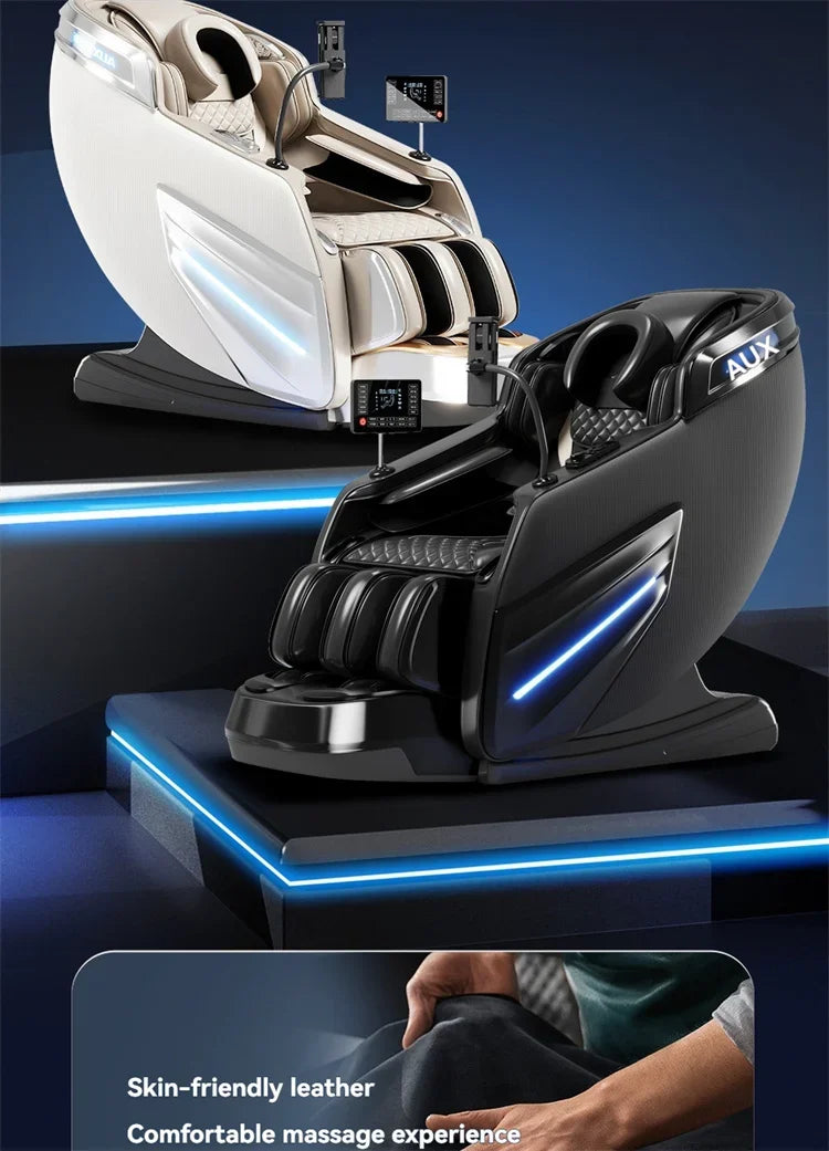 6D Smart Full Body Massage Chair Zero Gravity Relaxing Massage Recliner Chairs with SL-Track Bluetooth Speaker Heating Massage