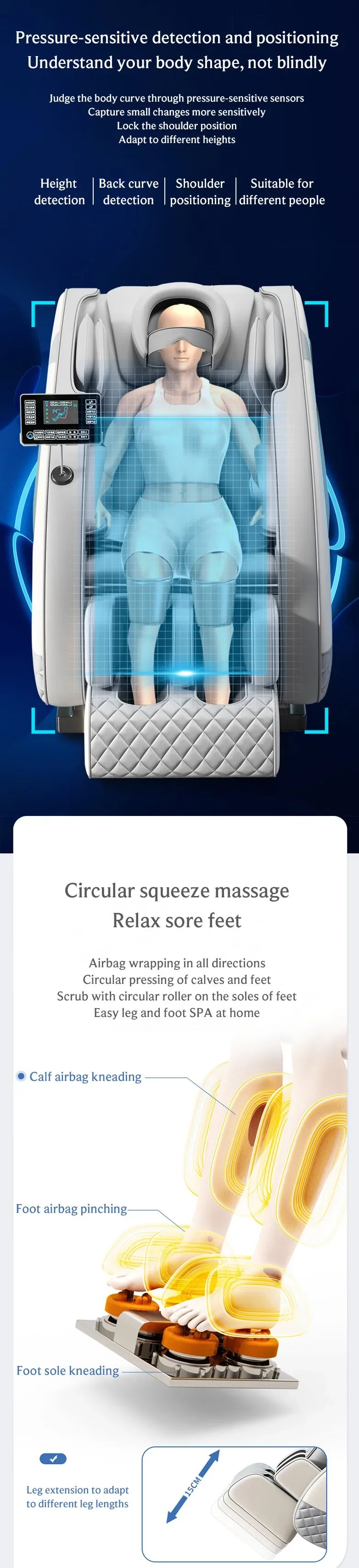 4D Relaxation Massage Chair Full Body 2025 Zero Gravity SL-Track Shiatsu Massage Recliner Chairs with Bluetooth Speaker AI Contr