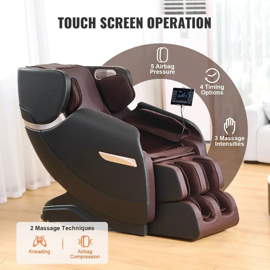 VEVOR Massage Chair Full Body Zero Gravity Recliner with Multi Auto Modes 3D Shiatsu Heating  Speaker Airbag Foot Roller and To