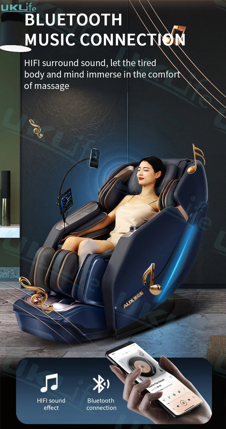 3 Year Warranty SL Track 3D Zero Gravity 4D Waist Heating Luxury Massage Chair Full body Airbag Massage Sofa Home Office Chair