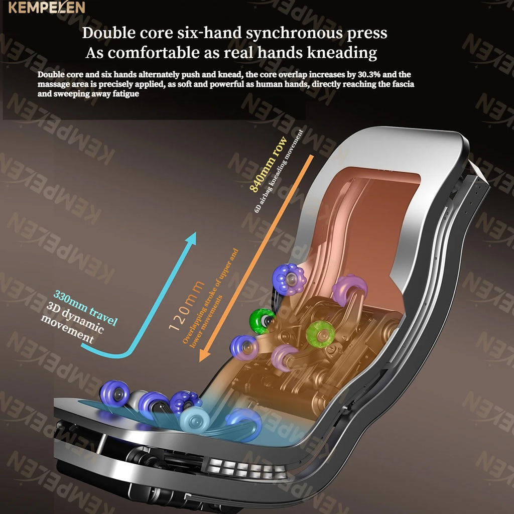 4D Full Body Massage Chair AI Voice Control Zero Gravity Thai Stretch Foot Scraping Blood Oxygen Monitor Home Relaxation