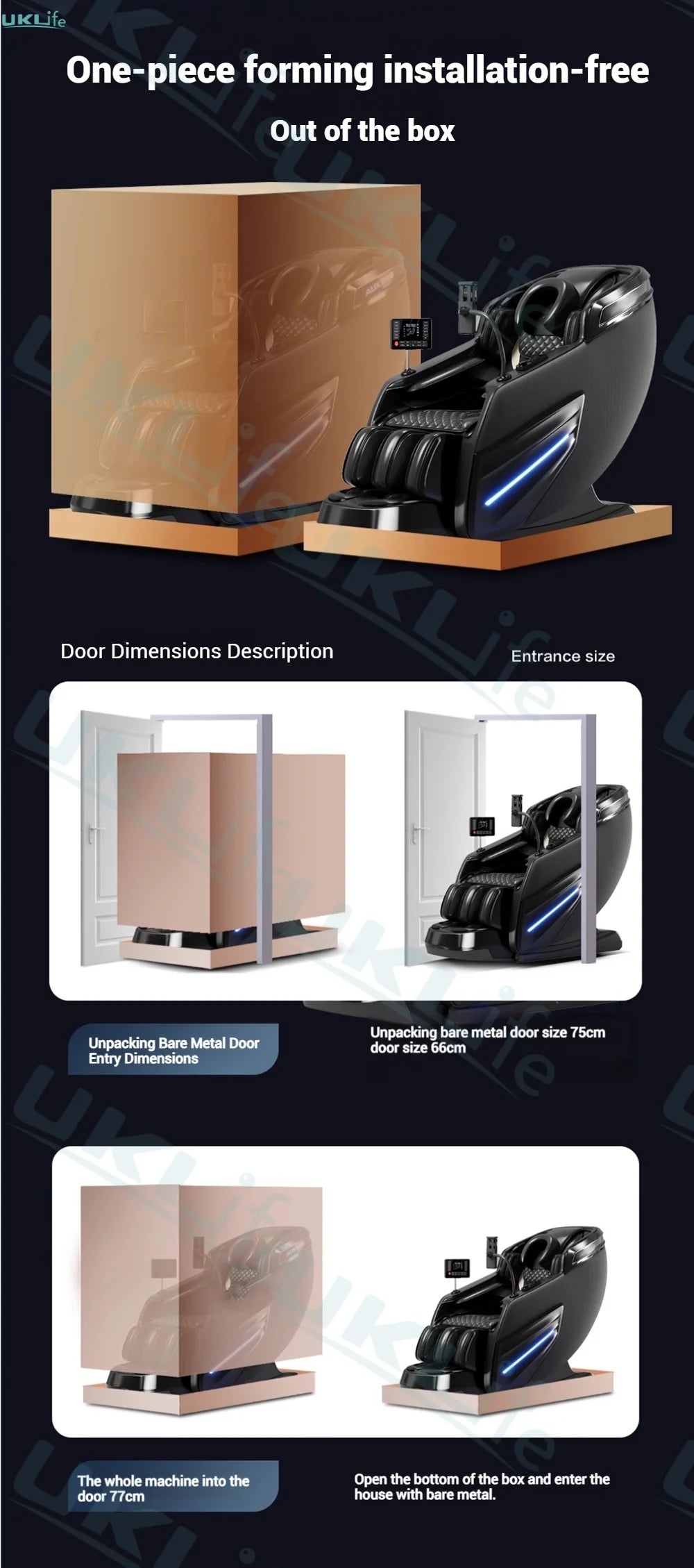 6D Jade 6-Roller Massage Chair w/ Thai Stretch, Zero Gravity & AI Voice - Shiatsu Recliner for Home/Office, 3-Year Warranty