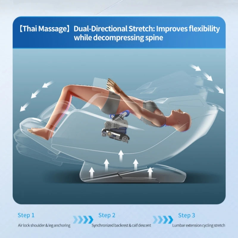 2025 Premium 4D Smart Massage Chair Full-Body Luxury Space Capsule with Multifunction Triple Control Operation‌ Home Office Use