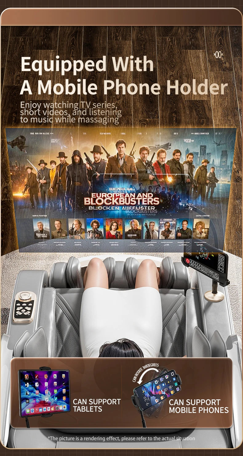 New Upgraded Super-large Cockpit Massage Chair Zero Gravity 4D Full Body Automatic Multifunction Intelligent Home Recliner Sofa