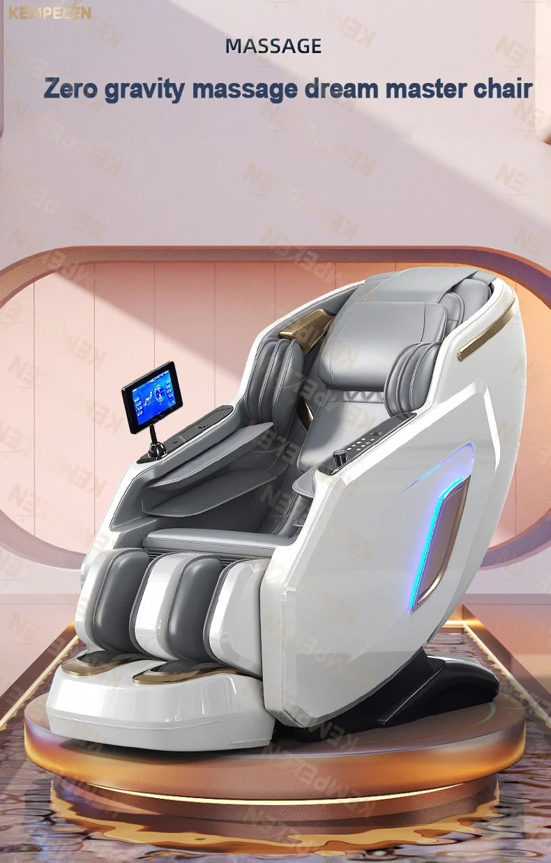 4D Full Body Massage Chair Zero Gravity Thai Stretch Heat Therapy Airbag Compression AI Voice Control for Home Office