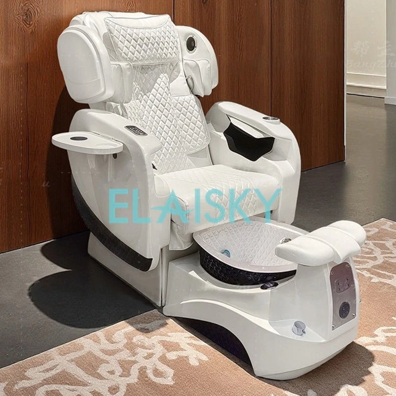 Foot Pool Pedicure Chair Foot Massage and Washing Electric Foot Bath Spa Salon Nail Sofa Reclining Backrest Chair for Foot Bath