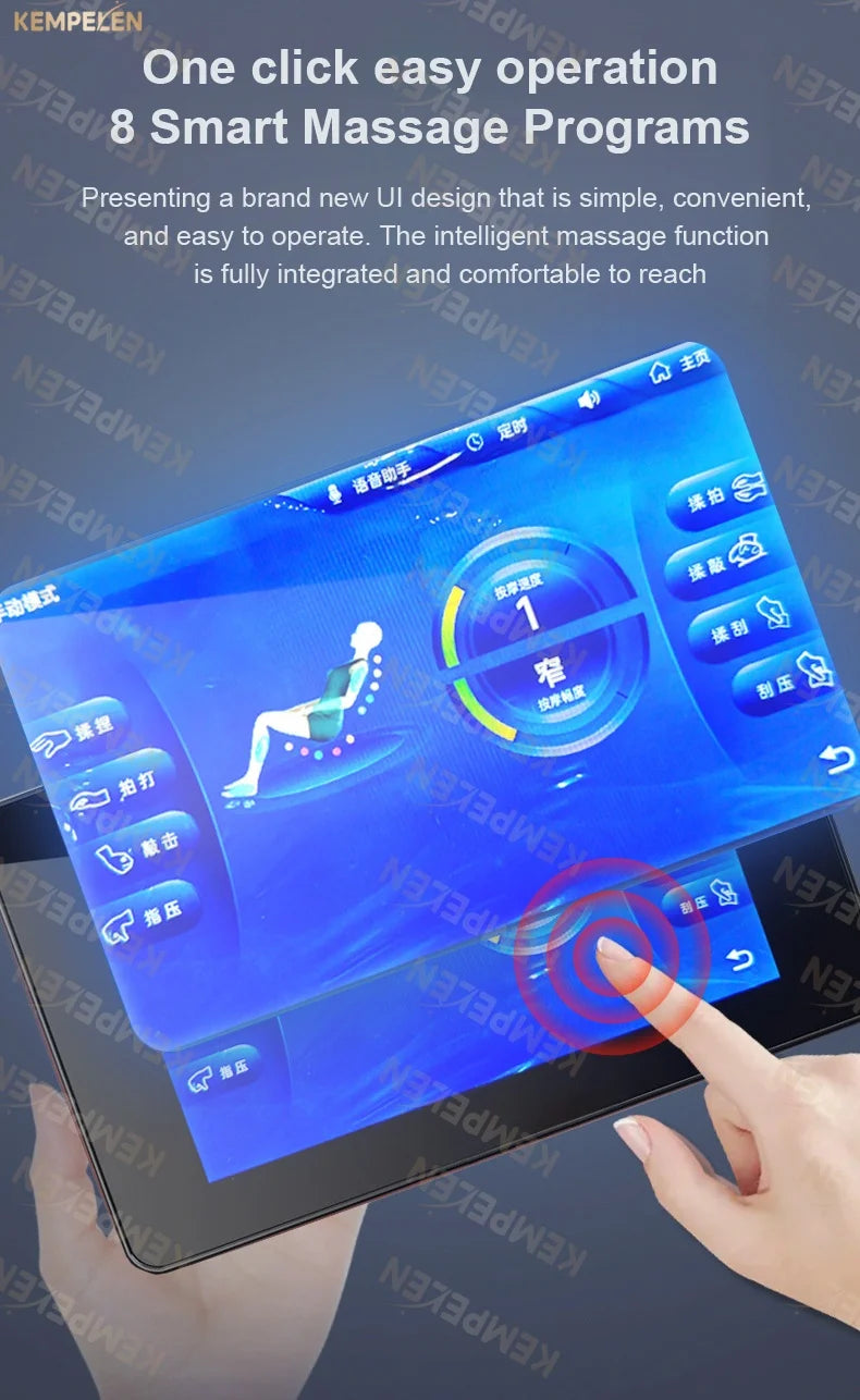 4D Full Body Massage Chair Zero Gravity Thai Stretch Heat Therapy Airbag Compression AI Voice Control for Home Office