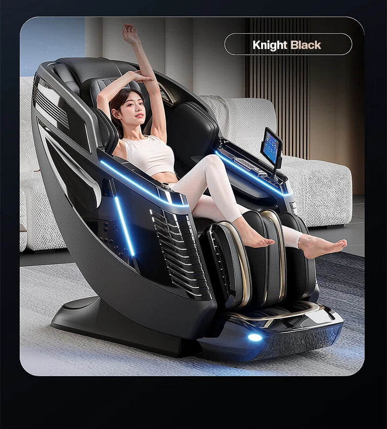 Dual Core Massage Chair Full Body 4D+3D Zero Gravity SL-Track Shiatsu Smart Massage Recliner Chairs with Body Scan, Heating