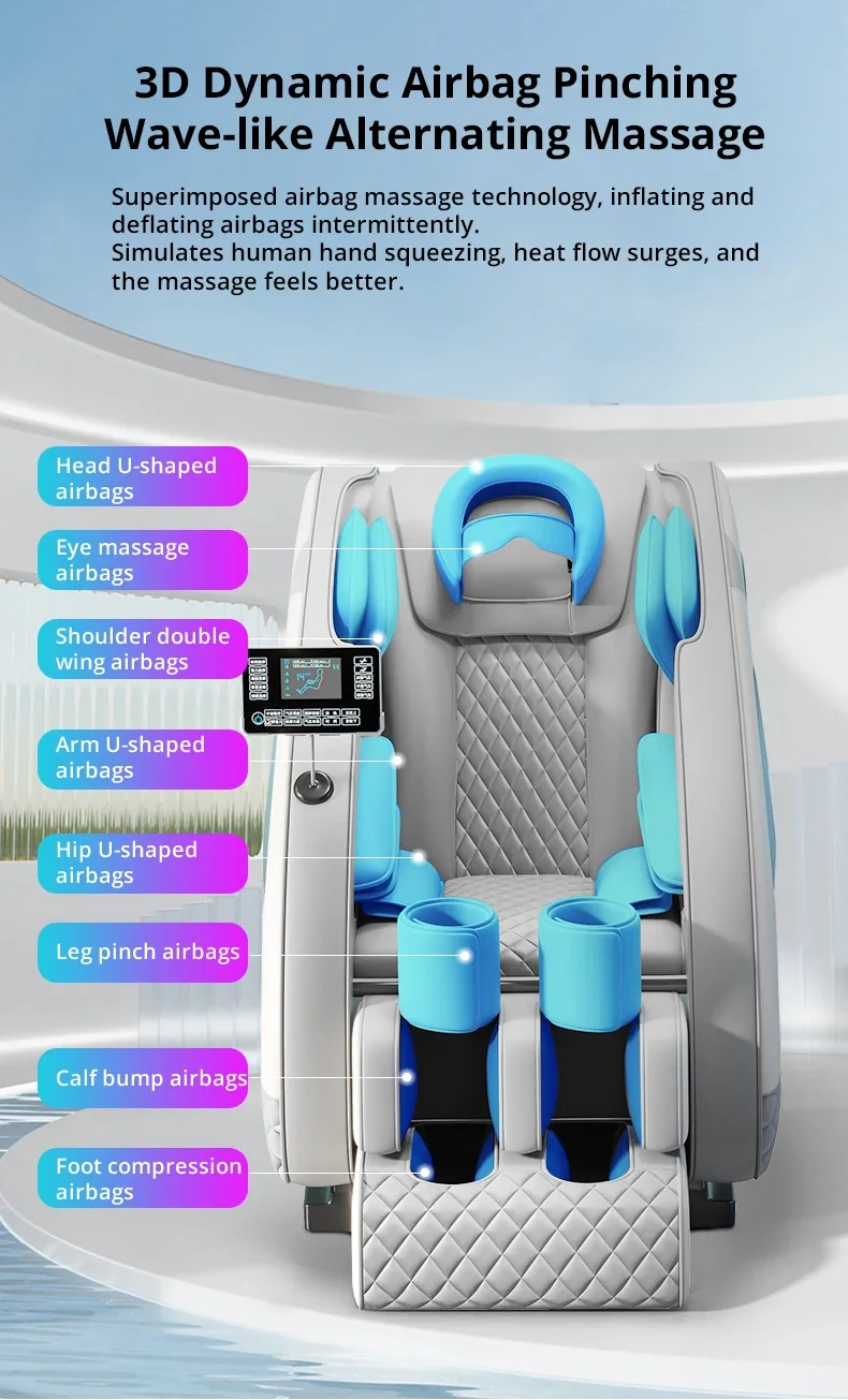 UKL-103-Fully Automatic Massage Chair, Bluetooth Heating, HiFi, Zero Gravity, Russian Control Screen, Diversification Roller, Lo