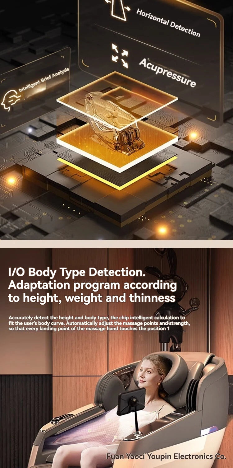 Heated Massage Chair Full Body  4D Body Massage Chair Recliner Therapy Zero Gravity SL Track Electric Relaxing Massage Chairs