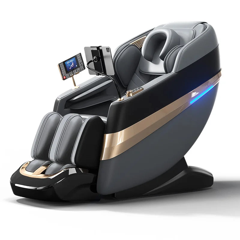 Jade-Inspired 4D Flex Mechanism SL-Track Massage Chair Lotus-Silicone Massage Nodes with Calf Kneading Roller Home Leisure Sofa