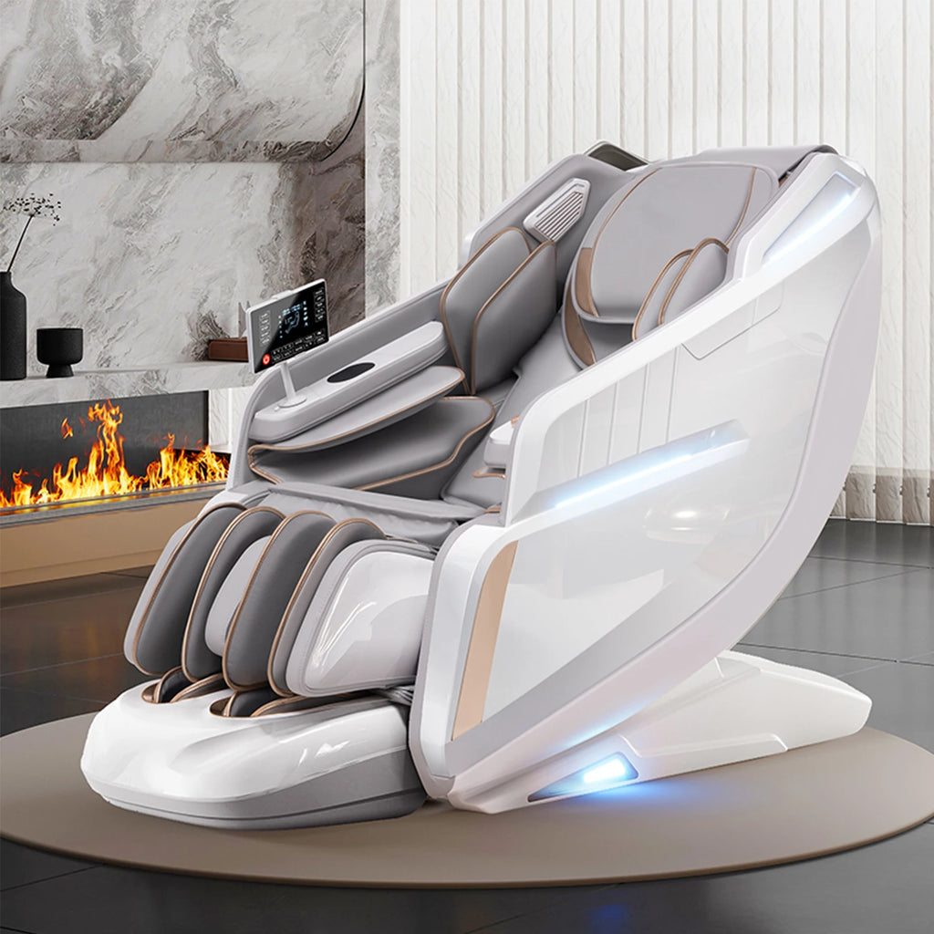 3D Massage Chair SL Track with AI Voice Control | Thai Stretch, Heating, Full Body Airbags, Foot Rollers, Bluetooth Music
