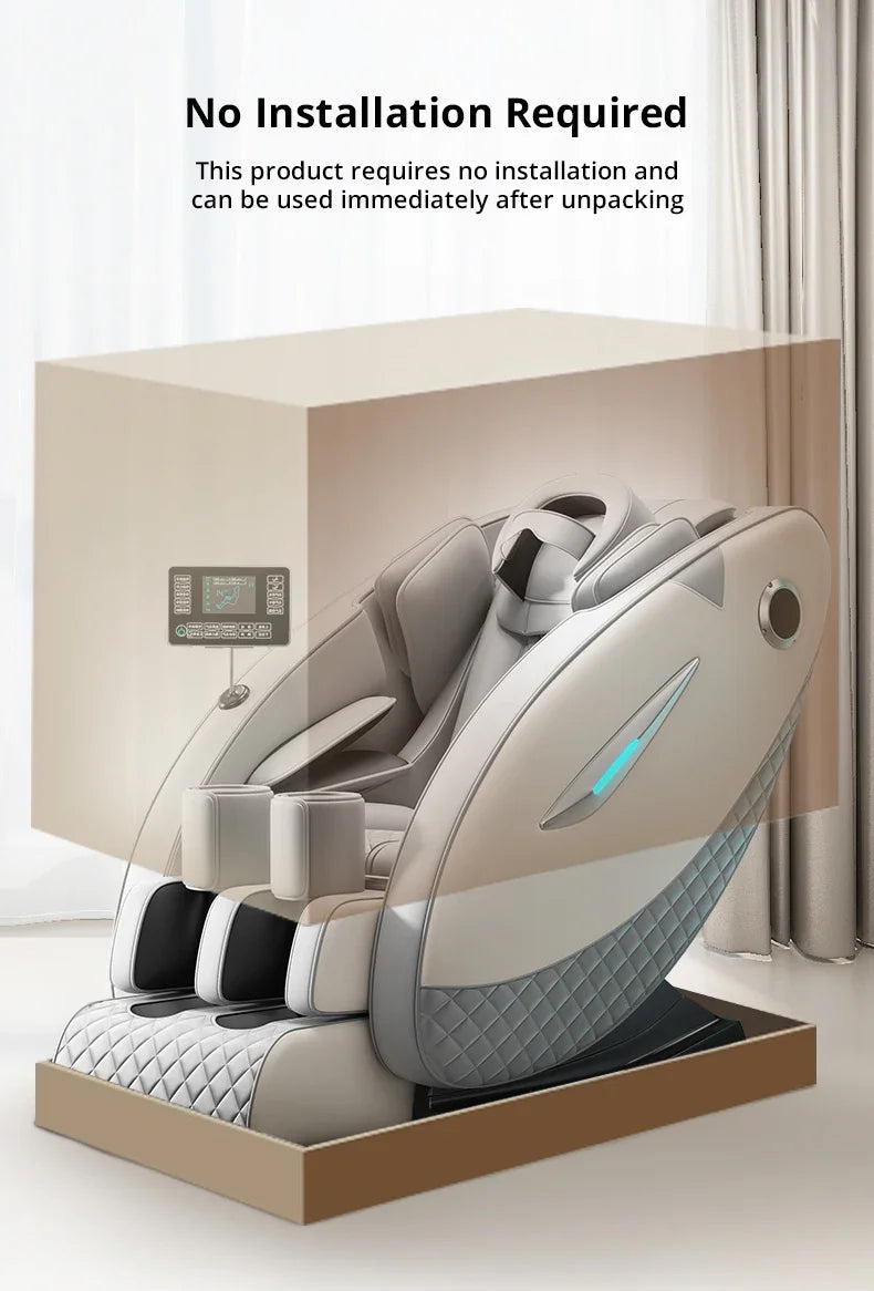UKL-103-Fully Automatic Massage Chair, Bluetooth Heating, HiFi, Zero Gravity, Russian Control Screen, Diversification Roller, Lo