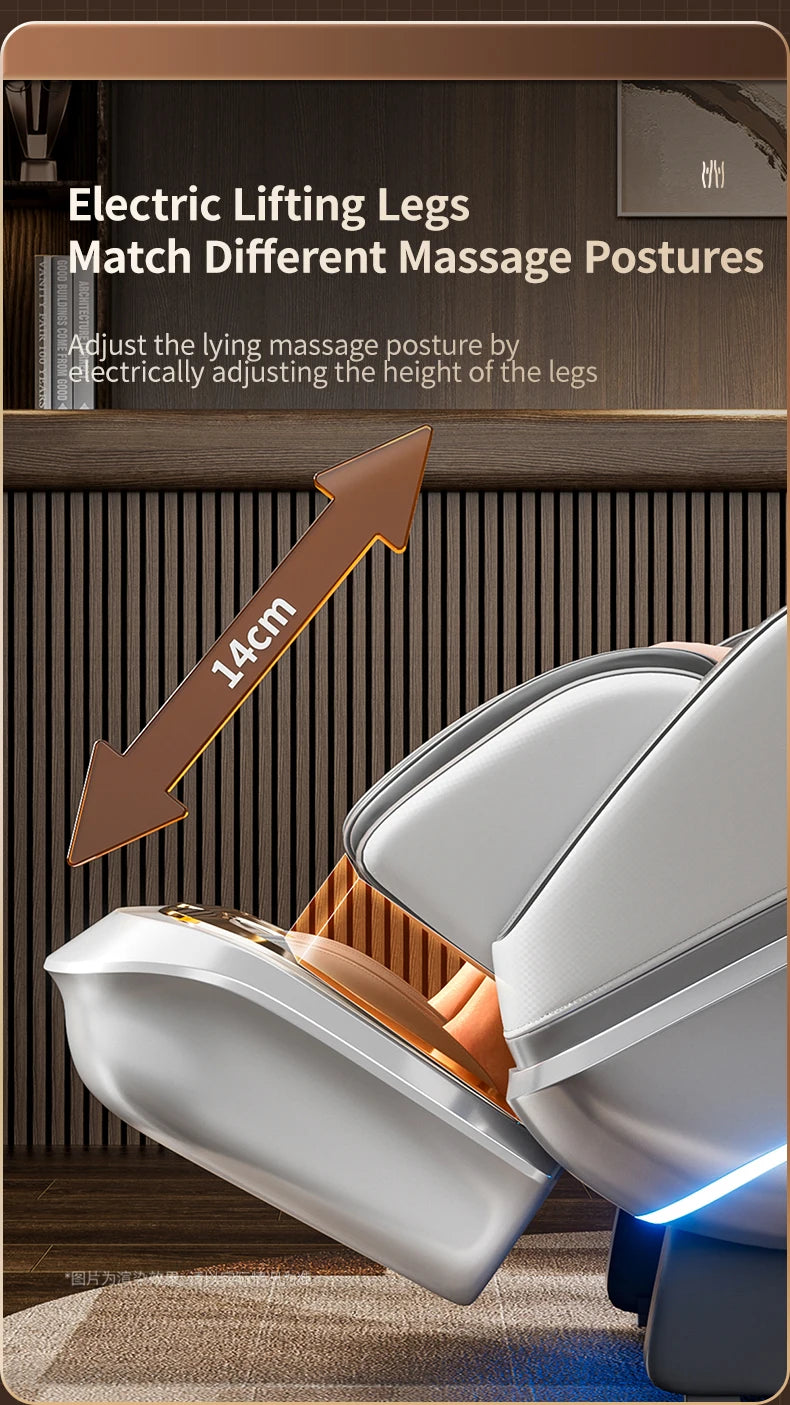 New Upgraded Super-large Cockpit Massage Chair Zero Gravity 4D Full Body Automatic Multifunction Intelligent Home Recliner Sofa