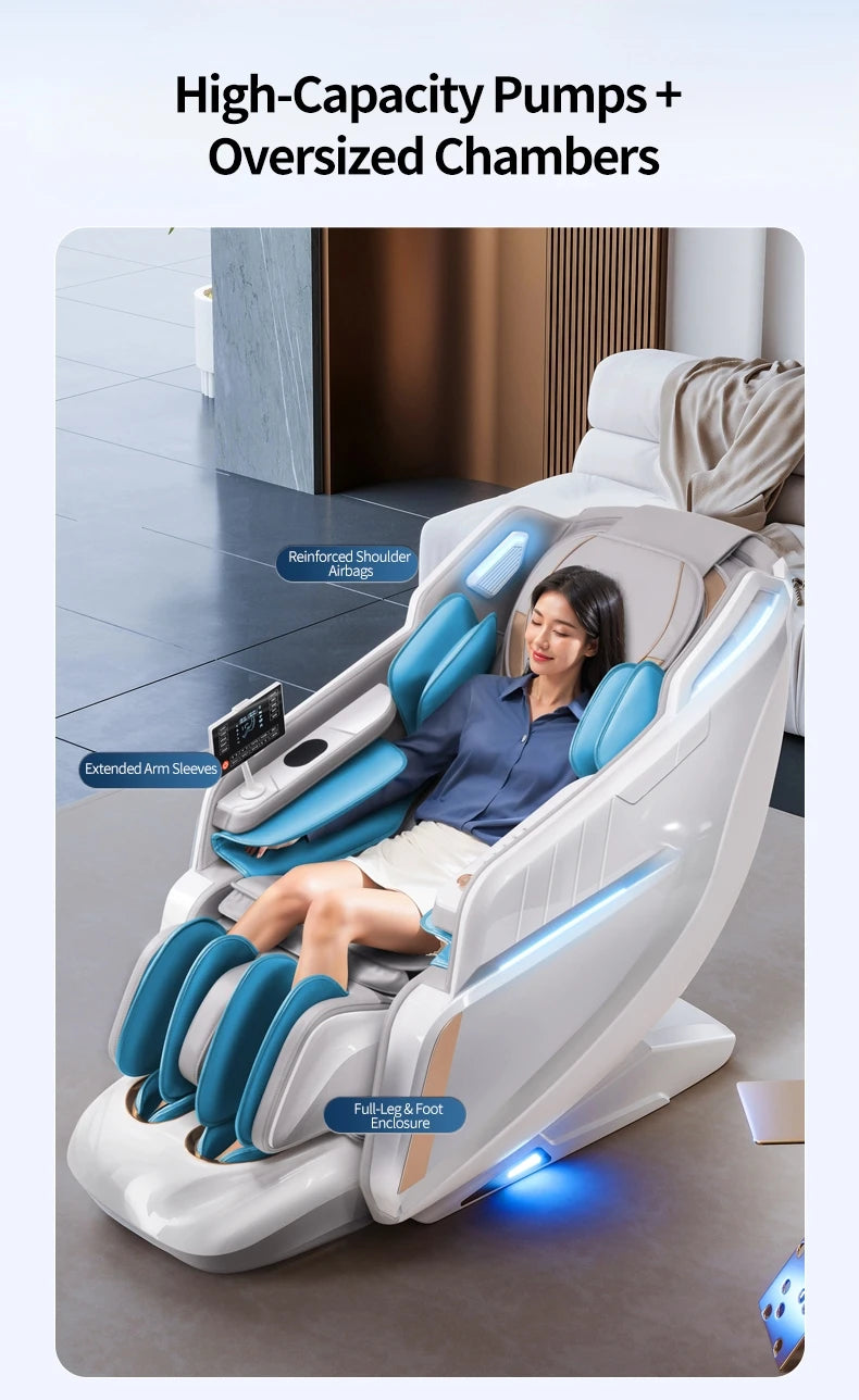 2025 Premium 4D Smart Massage Chair Full-Body Luxury Space Capsule with Multifunction Triple Control Operation‌ Home Office Use