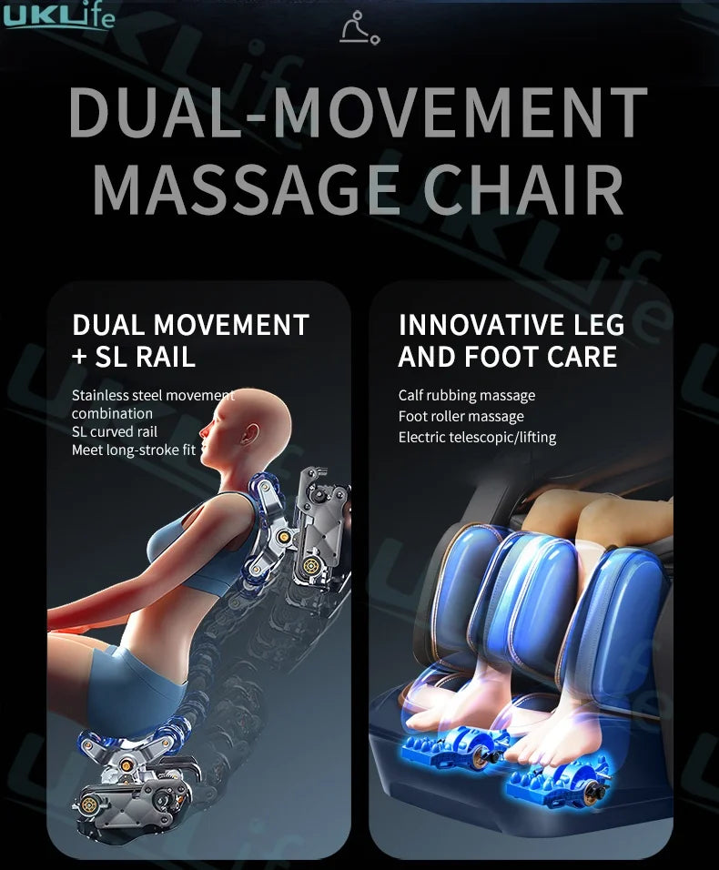 3 Year Warranty SL Track 3D Zero Gravity 4D Waist Heating Luxury Massage Chair Full body Airbag Massage Sofa Home Office Chair