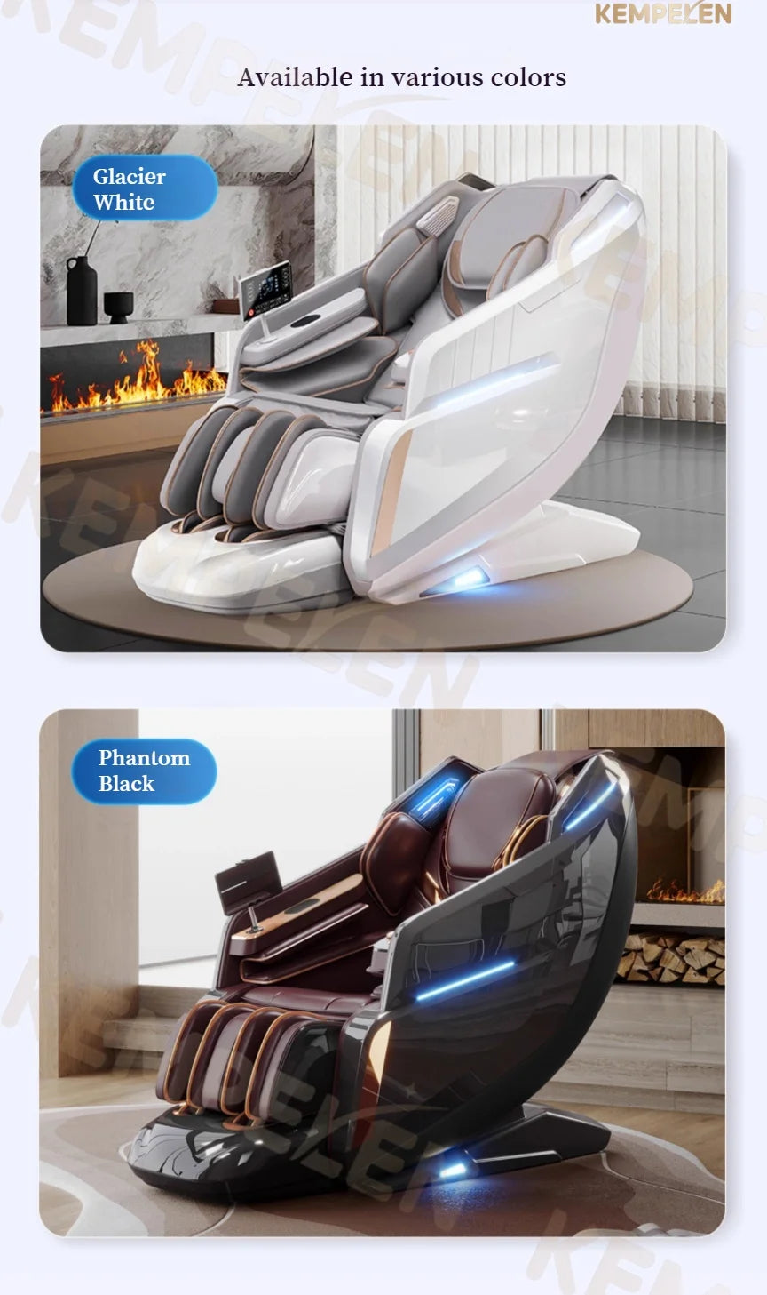 3D Massage Chair SL Track with AI Voice Control | Thai Stretch, Heating, Full Body Airbags, Foot Rollers, Bluetooth Music