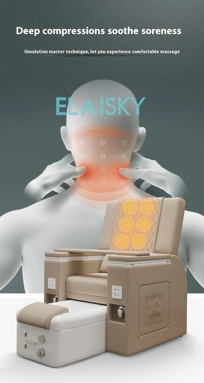 Electric Foot Bath Sofa Massage Spa Luxury Pedicure Sofa Massage Reclining Chair Armchair Electric Lounge Chair for Beauty Salon