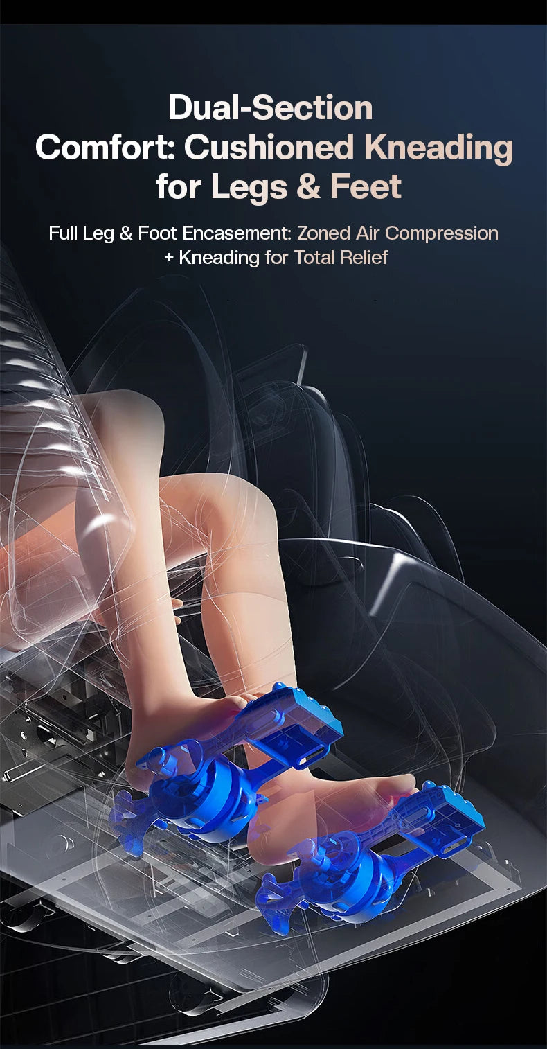 Dual Core Massage Chair Full Body 4D+3D Zero Gravity SL-Track Shiatsu Smart Massage Recliner Chairs with Body Scan, Heating