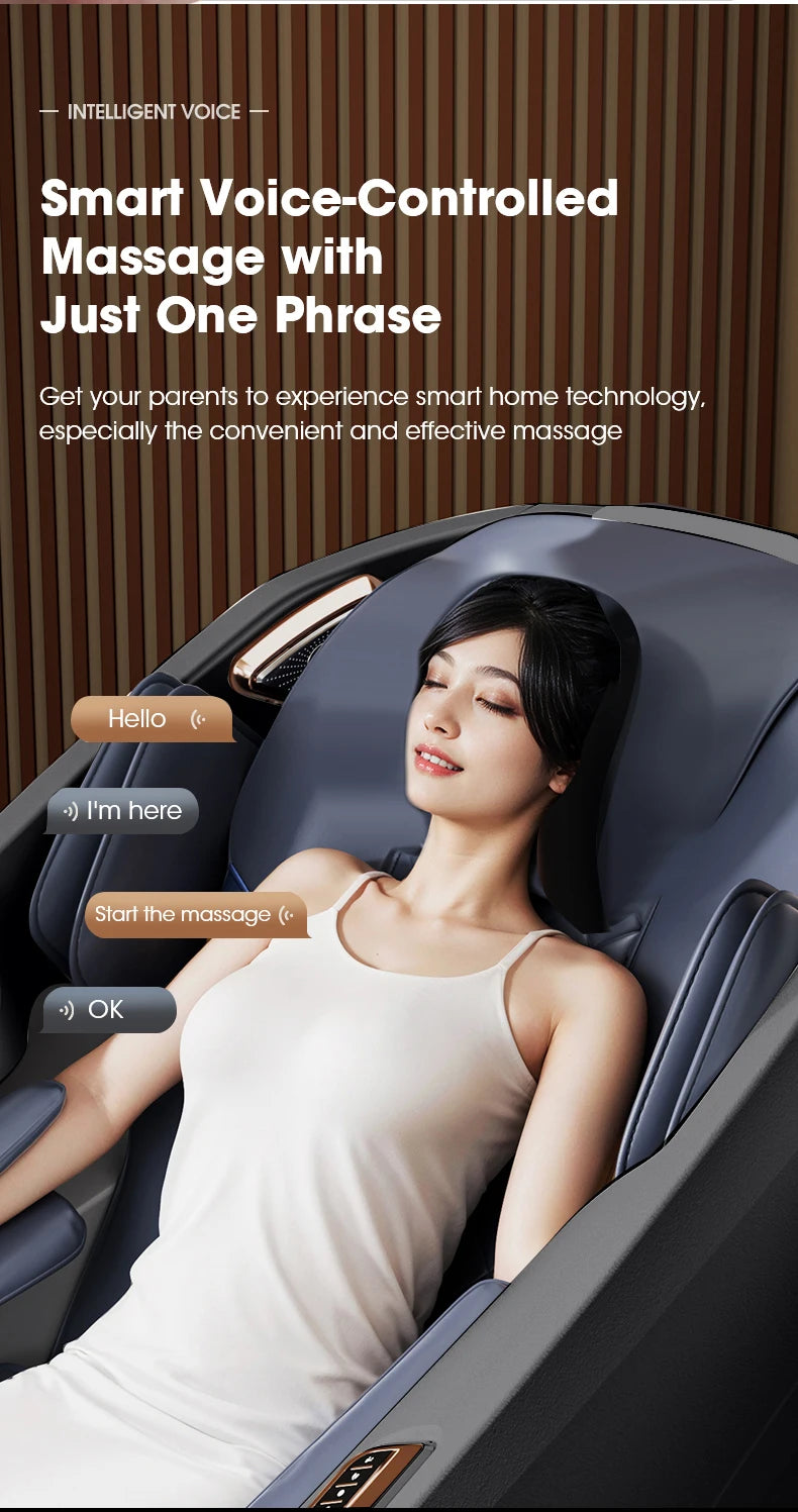 Home & Office 4D Massage Chair – Full Body SL Track, Zero Gravity, Heating, Space-Saving Design | 3-Year Warranty