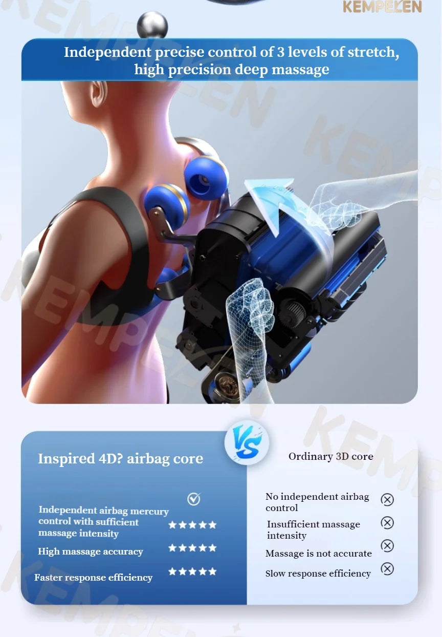 3D Massage Chair SL Track with AI Voice Control | Thai Stretch, Heating, Full Body Airbags, Foot Rollers, Bluetooth Music