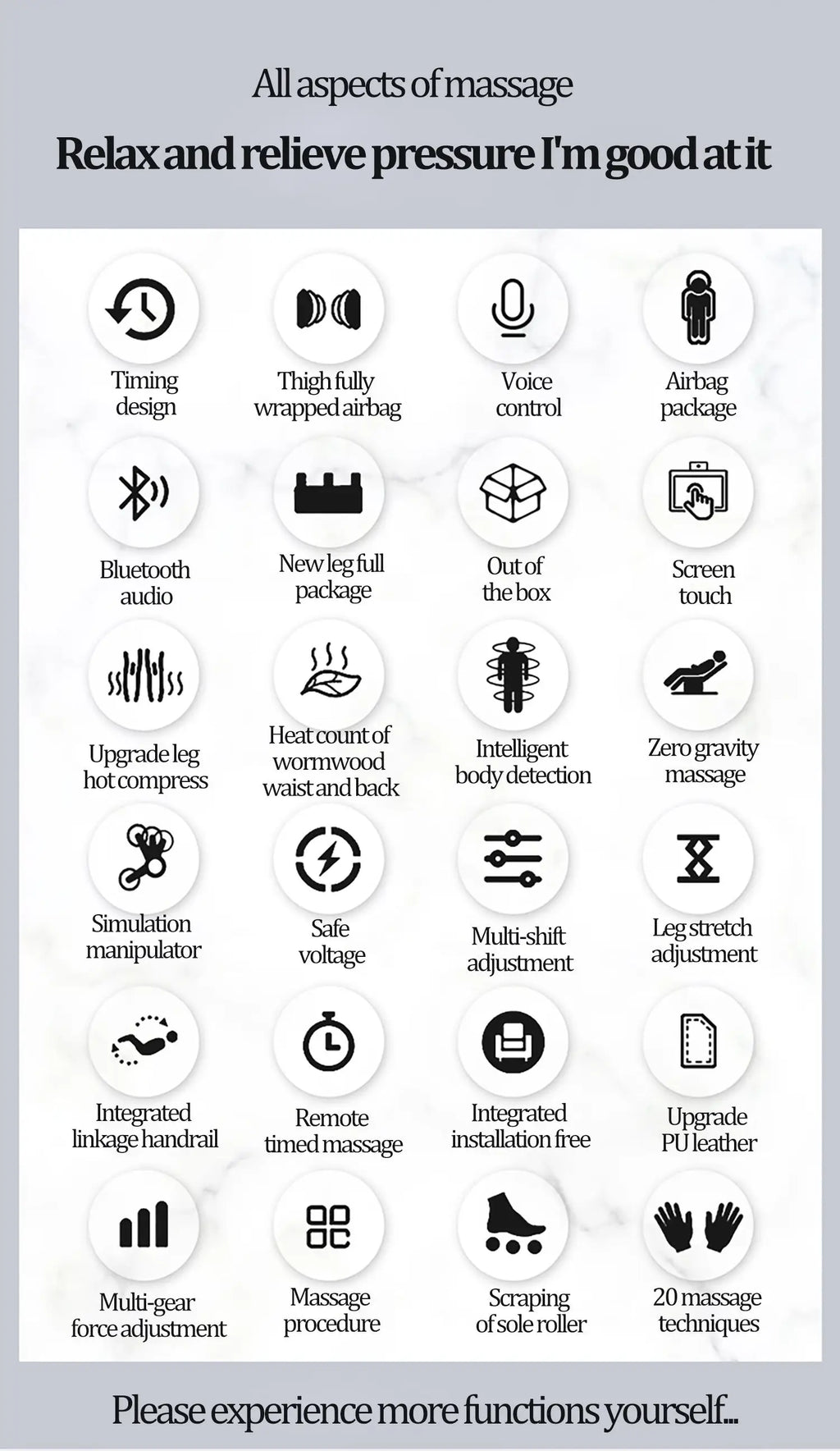 3  Year Warranty UKLife 4D SL-Track Full Body Air Bag Zero Gravity  Luxury Electric Massager Chairs For Office  Massage Sofa