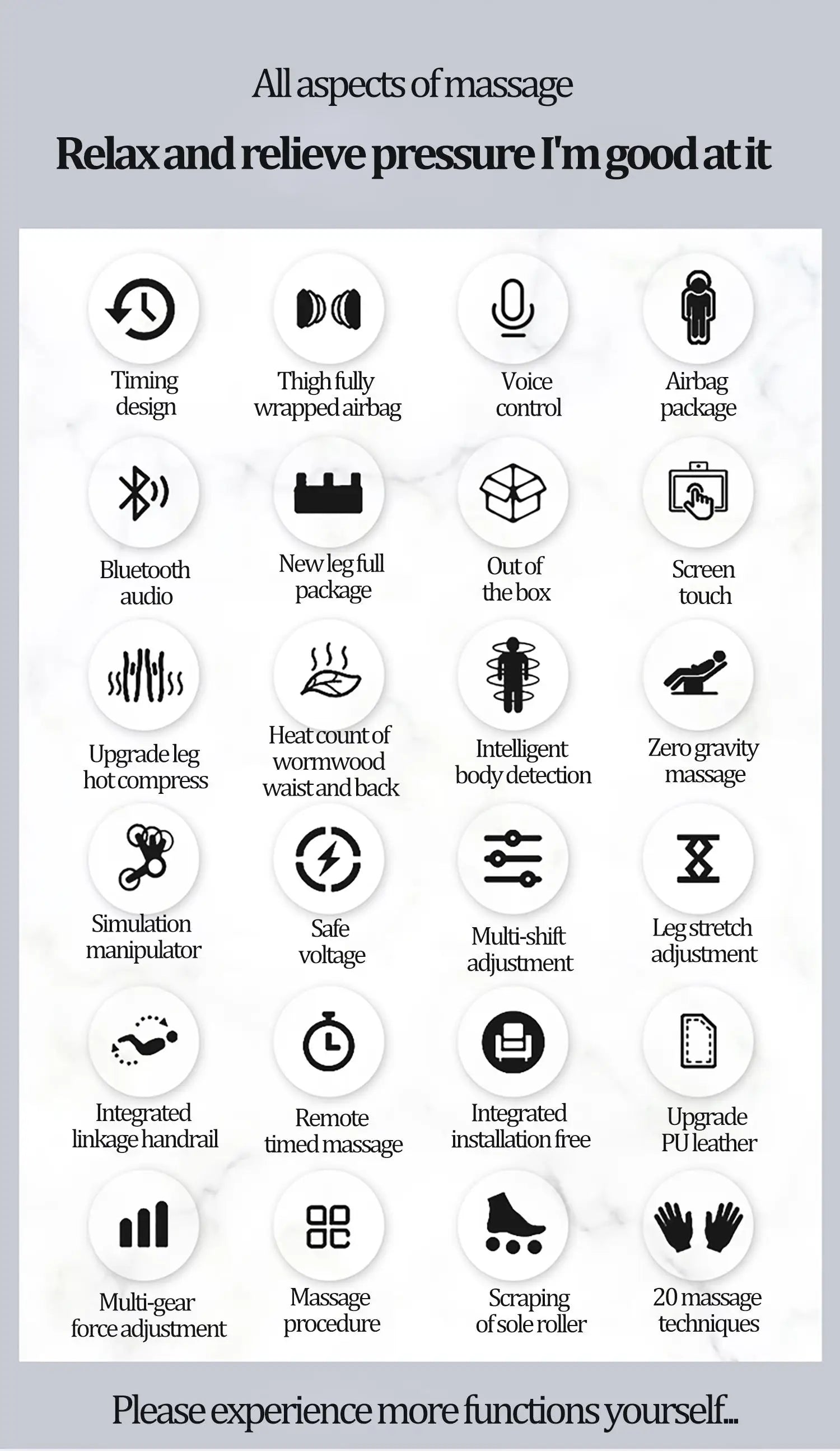 3  Year Warranty UKLife 4D SL-Track Full Body Air Bag Zero Gravity  Luxury Electric Massager Chairs For Office  Massage Sofa