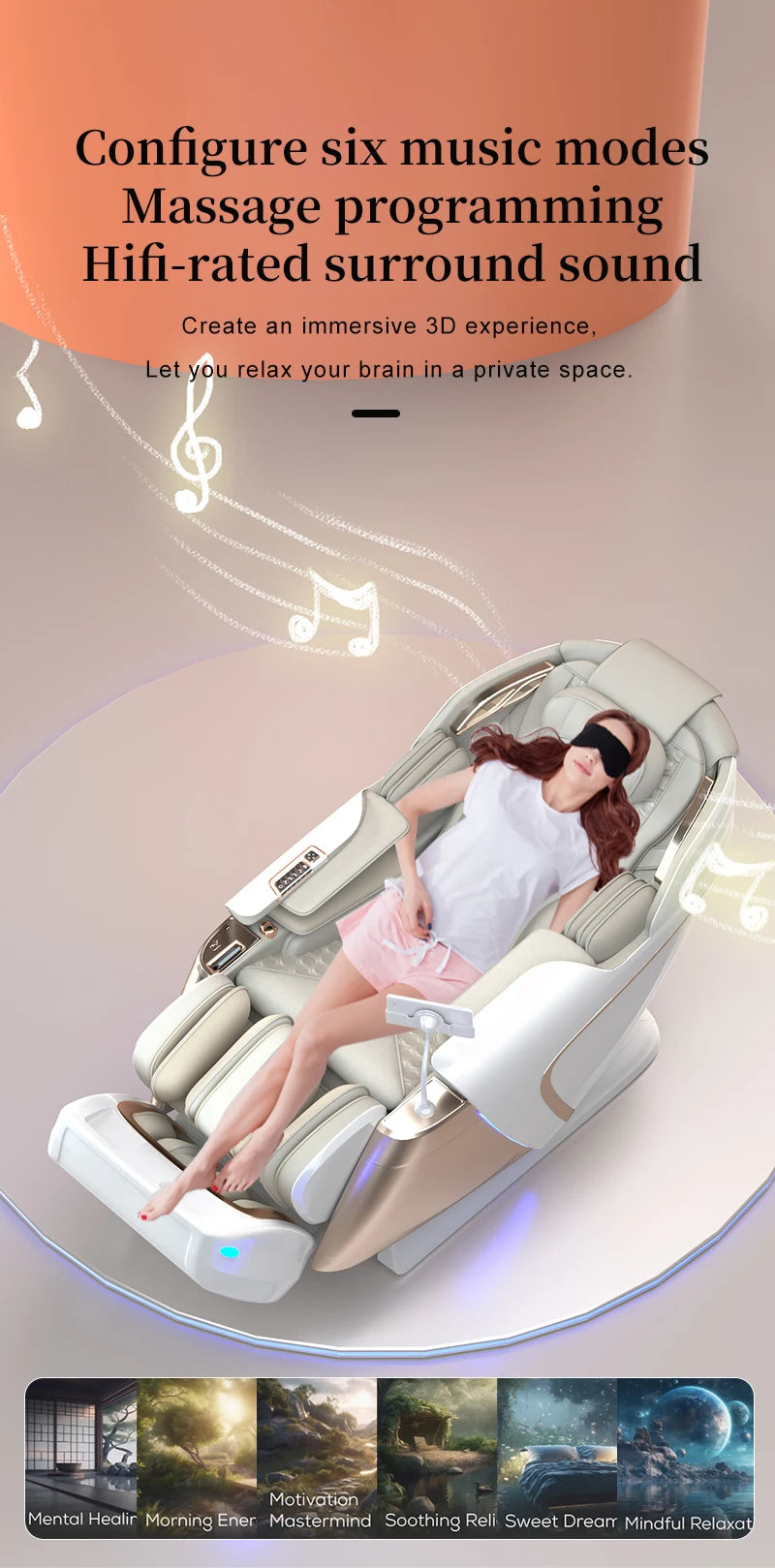 Electric Full Body Massage Chair 4D+3D Zero Gravity SL Track Dual Core Thai Stretch Smart Full Body Relaxation Massage Chairs