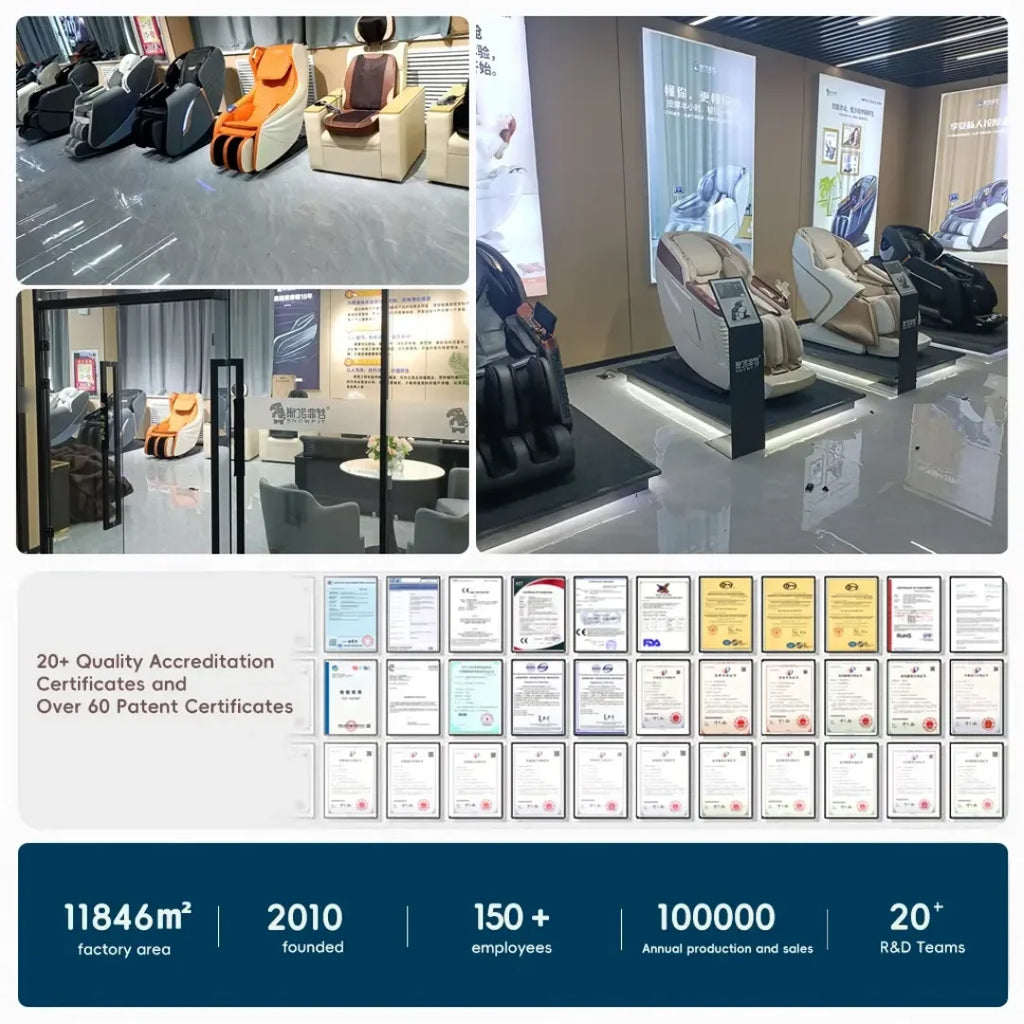 6D+6D Massage Chair Full Body Zero Gravity SL-Track Shiatsu Heating Massage Chairs with Body Scan Yoga Stretch Calf Extension