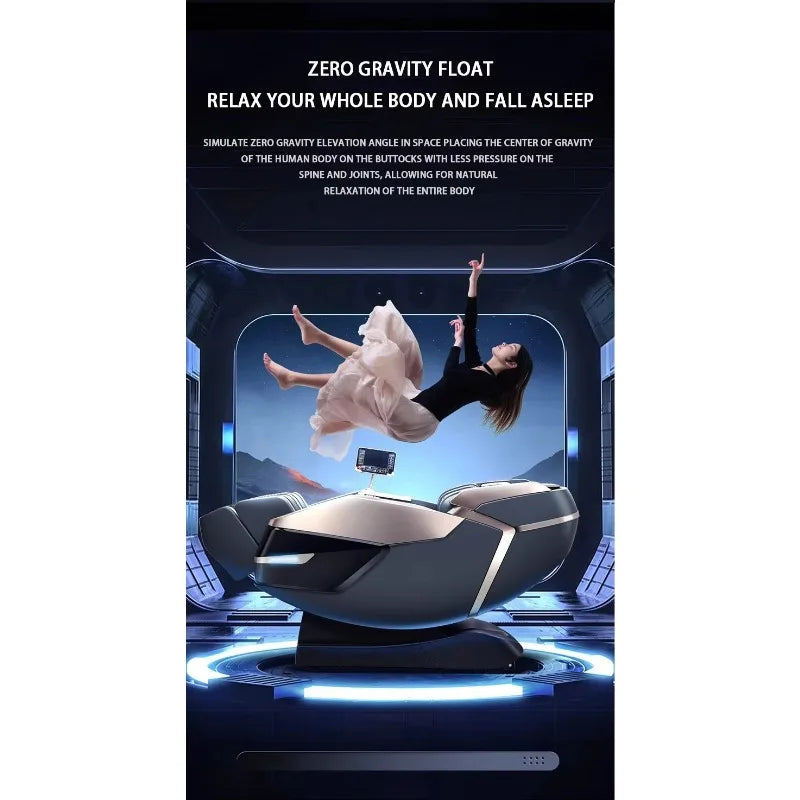 Electric Massage Chair Foot Roller Massage Lounge Chair Full Body Zero Gravity Stretching 4D Massage Chair 2025