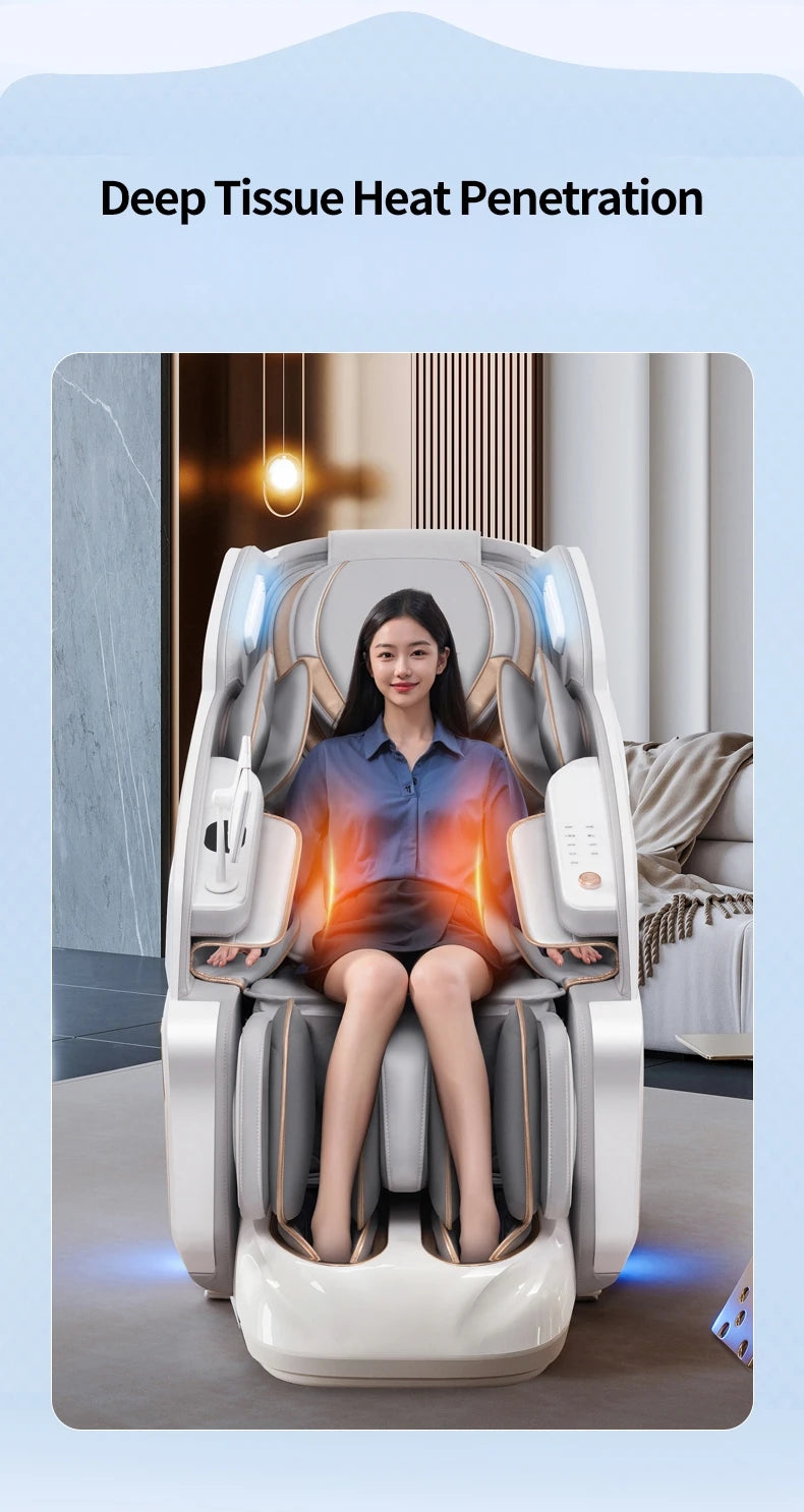 2025 Premium 4D Smart Massage Chair Full-Body Luxury Space Capsule with Multifunction Triple Control Operation‌ Home Office Use