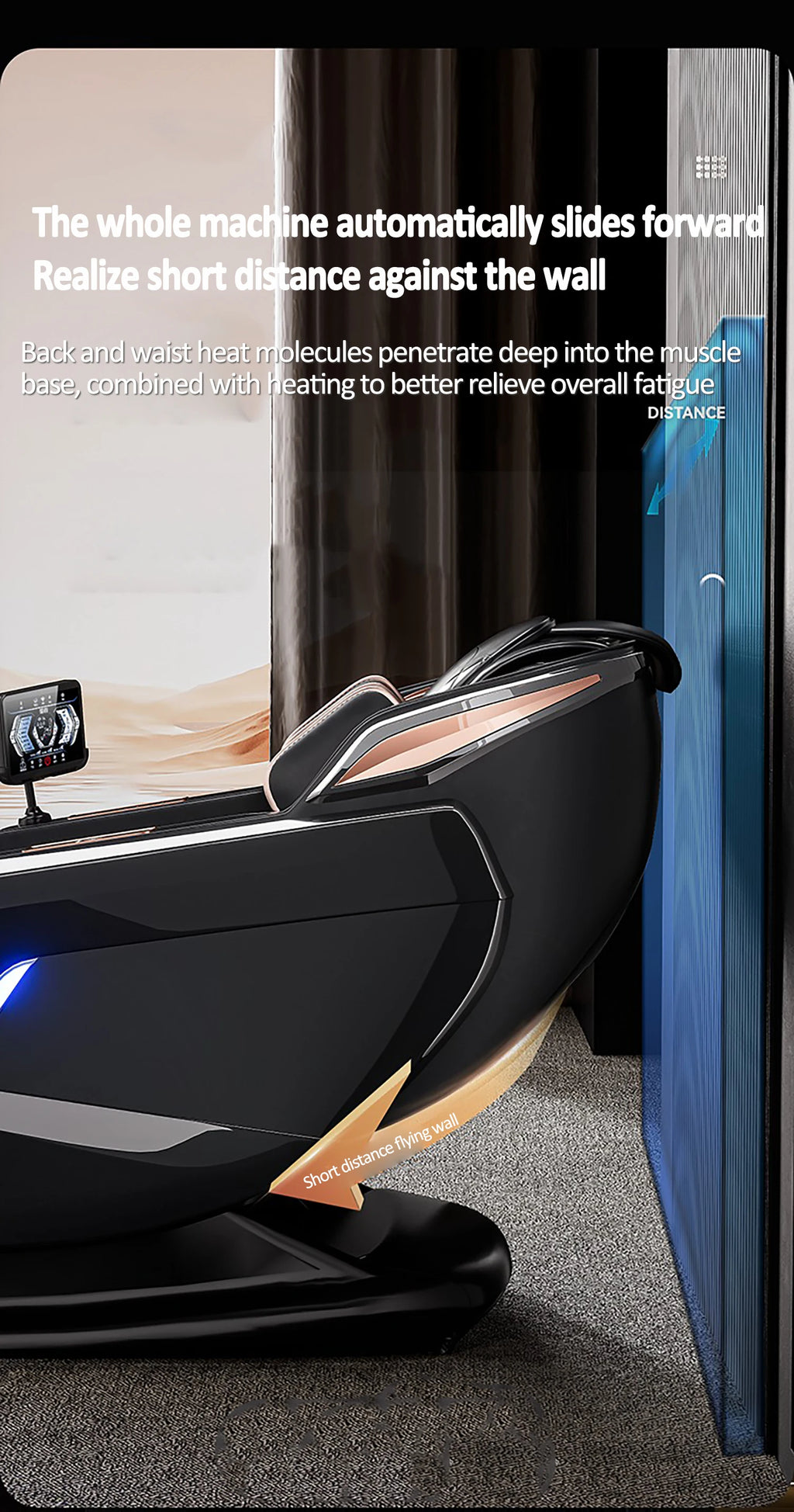 Best 4d Zero Gravity Massage Chair With SL Rail Design Full Body Airbag Massage Foot Rollers Bluetooth Audio Relaxation