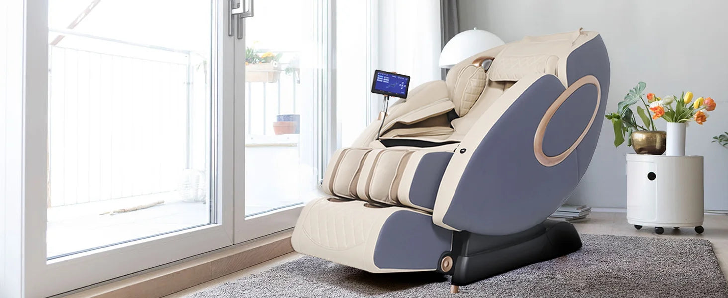 APP Control 4D Massage Chairs SL-Track Full Body Shiatsu Recliner Zero Gravity Massager with Yoga Stretching Foot Massage Roller
