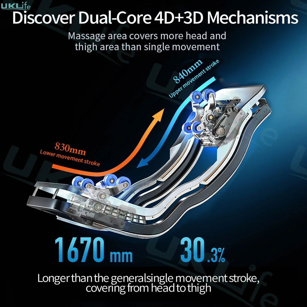 3 Year Warranty SL Track 3D Zero Gravity 4D Waist Heating Luxury Massage Chair Full body Airbag Massage Sofa Home Office Chair