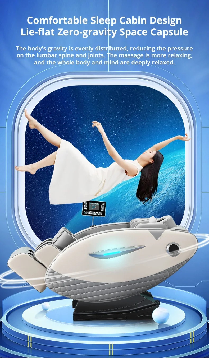 UKL-103-Fully Automatic Massage Chair, Bluetooth Heating, HiFi, Zero Gravity, Russian Control Screen, Diversification Roller, Lo