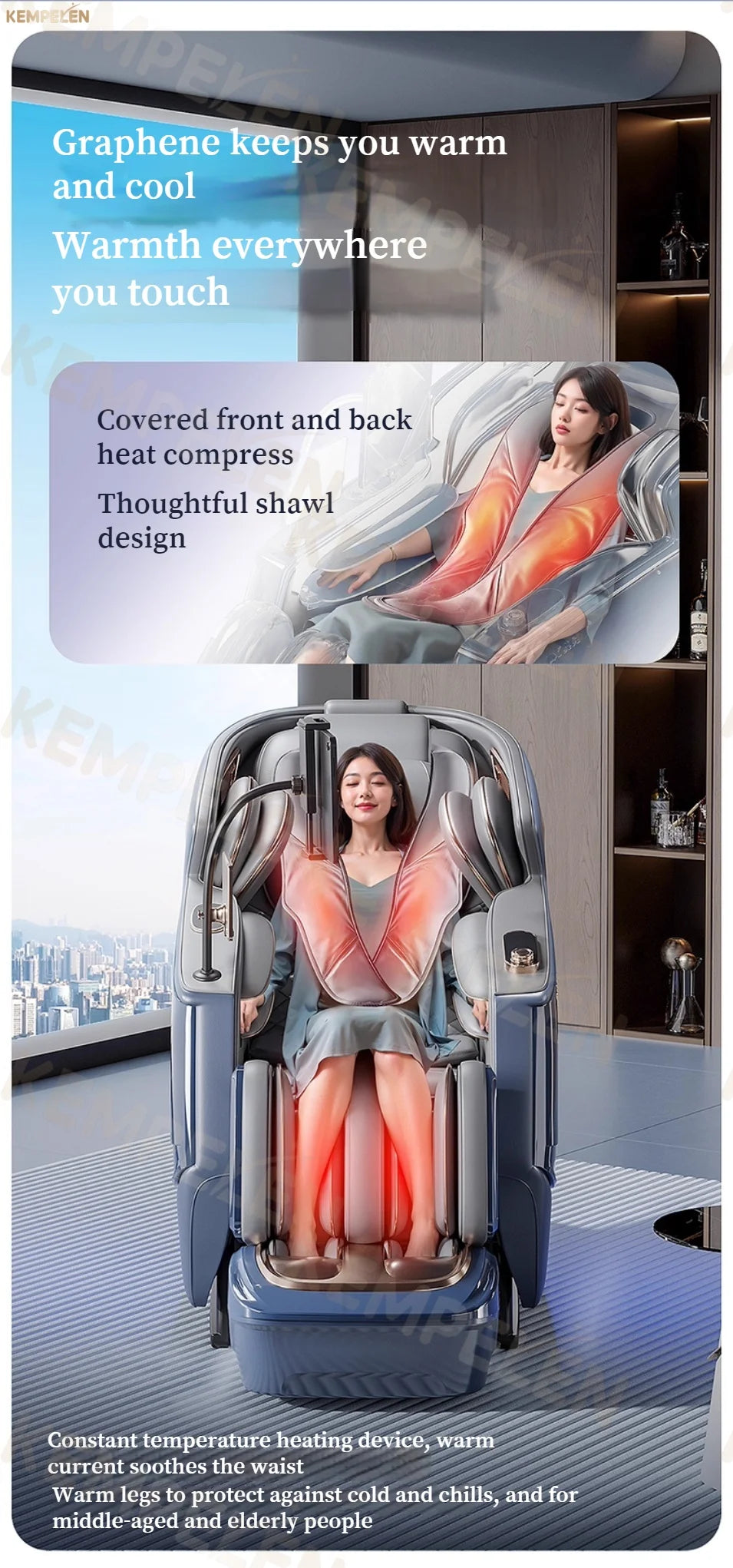 4D Full Body Massage Chair AI Voice Control Zero Gravity Thai Stretch Foot Scraping Blood Oxygen Monitor Home Relaxation