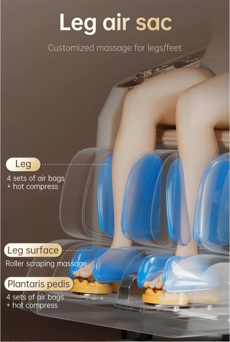 3 Years Warranty Luxury Massage Chair SL Dual Track Touch Voice Armrests Body detection 4D Zero gravity HiFi Bluetooth Heating