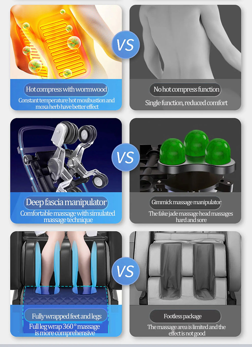 3  Year Warranty UKLife 4D SL-Track Full Body Air Bag Zero Gravity  Luxury Electric Massager Chairs For Office  Massage Sofa