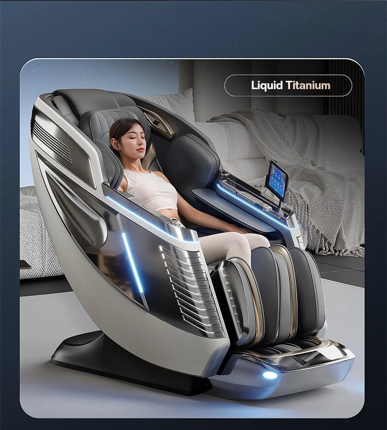 Dual Core Massage Chair Full Body 4D+3D Zero Gravity SL-Track Shiatsu Smart Massage Recliner Chairs with Body Scan, Heating