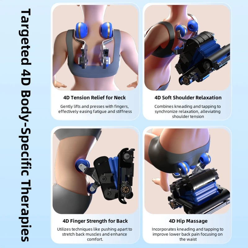 2025 Premium 4D Smart Massage Chair Full-Body Luxury Space Capsule with Multifunction Triple Control Operation‌ Home Office Use