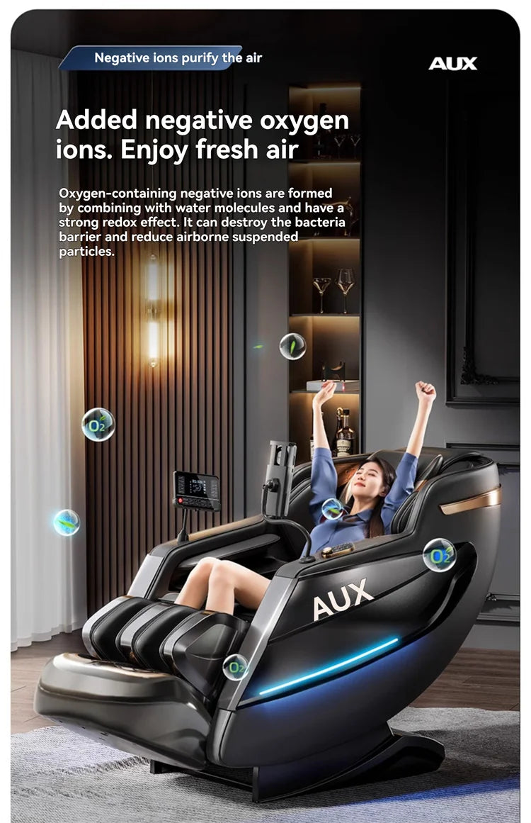 6D+6D Massage Chair Full Body Zero Gravity SL-Track Shiatsu Heating Massage Chairs with Body Scan Yoga Stretch Calf Extension