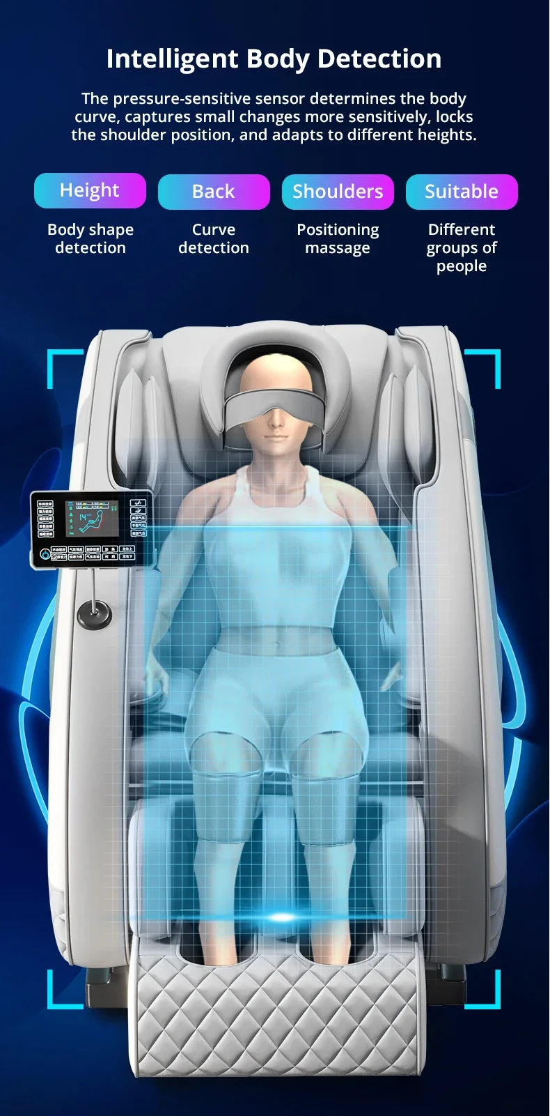 UKL-103-Fully Automatic Massage Chair, Bluetooth Heating, HiFi, Zero Gravity, Russian Control Screen, Diversification Roller, Lo