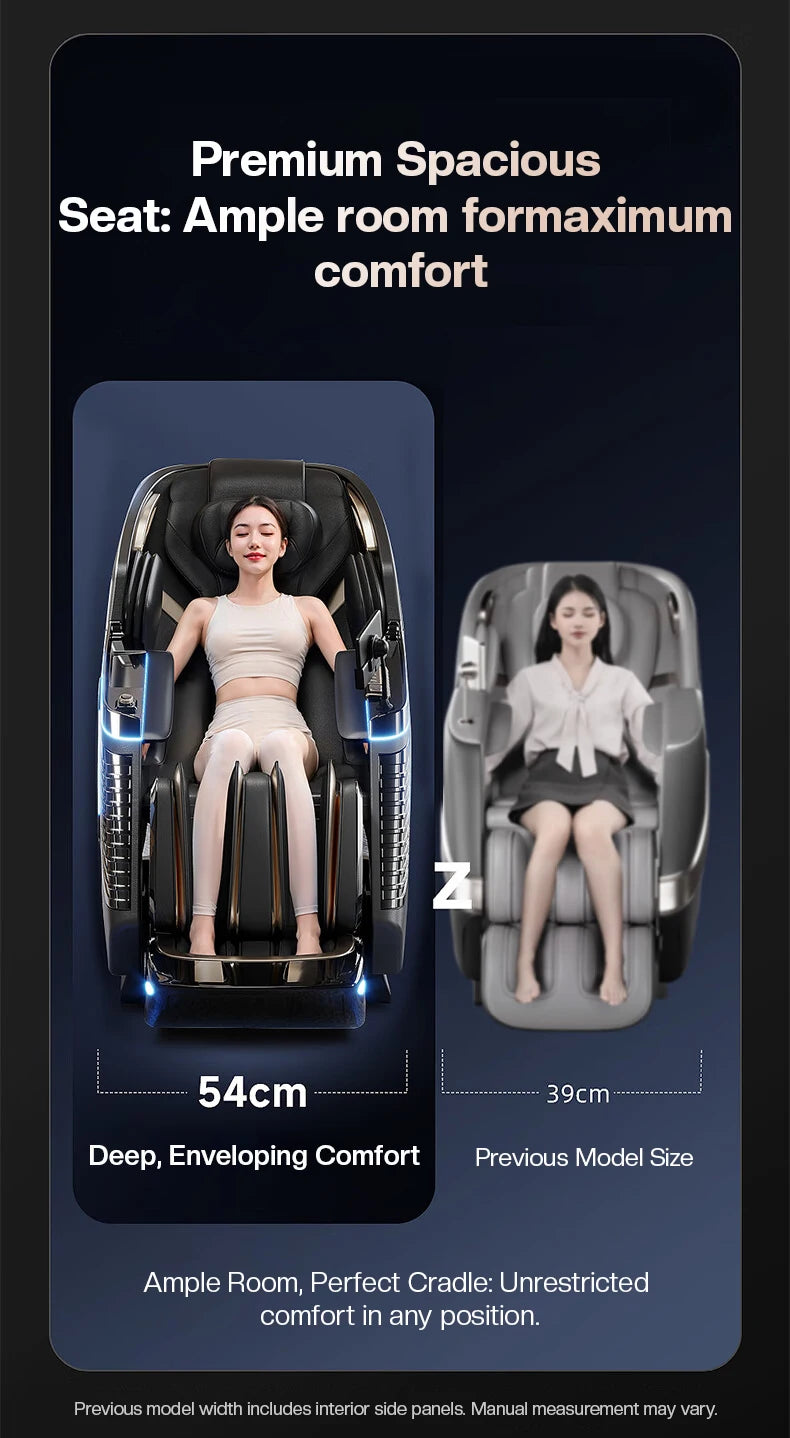 Dual Core Massage Chair Full Body 4D+3D Zero Gravity SL-Track Shiatsu Smart Massage Recliner Chairs with Body Scan, Heating