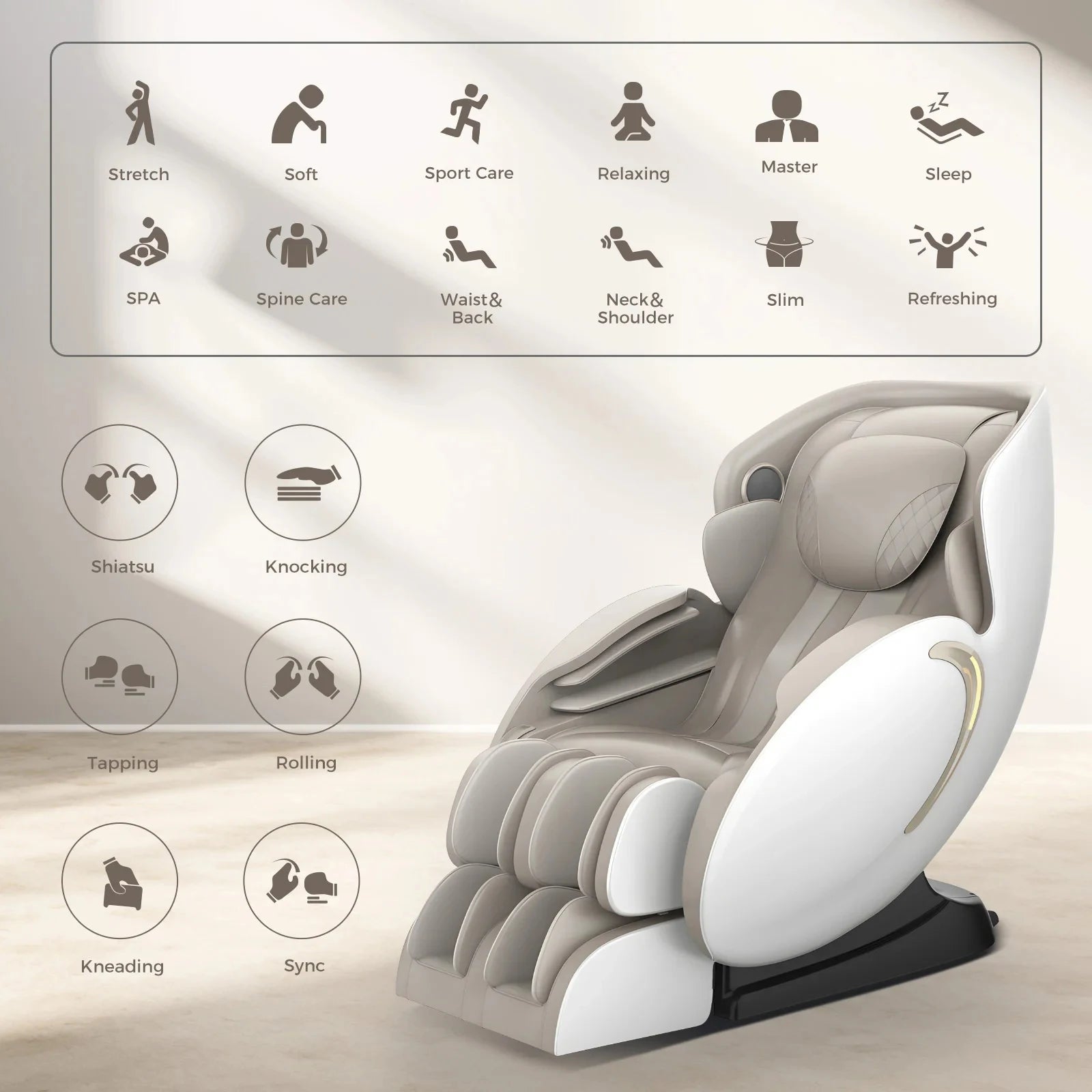 4D SL Airbag Zero Gravity full body Massage Chair Home 3D Office Foot Roller Shiatsu Office Chair Massage Sofa