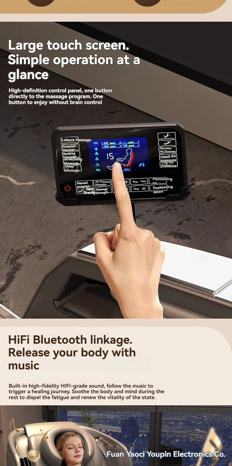 Heated Massage Chair Full Body  4D Body Massage Chair Recliner Therapy Zero Gravity SL Track Electric Relaxing Massage Chairs