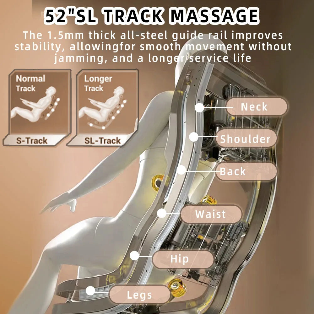 Home & Office 4D Massage Chair – Full Body SL Track, Zero Gravity, Heating, Space-Saving Design | 3-Year Warranty