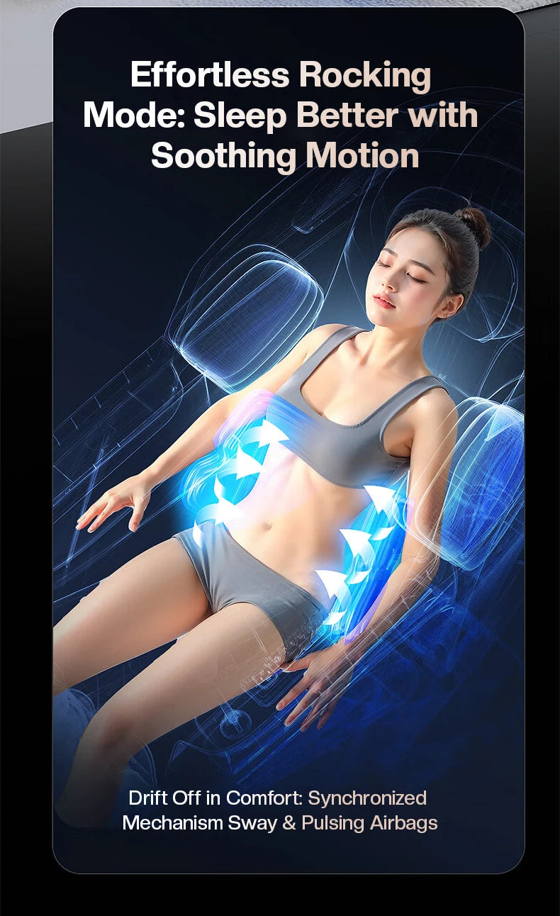 Dual Core Massage Chair Full Body 4D+3D Zero Gravity SL-Track Shiatsu Smart Massage Recliner Chairs with Body Scan, Heating